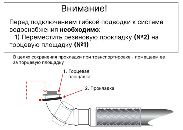 ЦС Г/П НЕЙЛОН для смесителей (штуцер 31/17мм) 1/2”Г-угол хM10 L-80 см (ПАКЕТ), уп. пара ГП002260